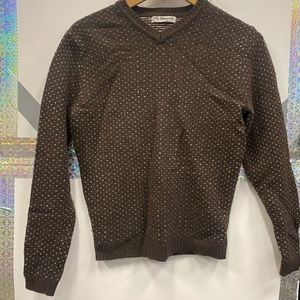 Mango H.E. Blacksmith Men’s Wool-blend Brown Speckled Sweater